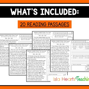 Making Connections Reading Comprehension Passages and Questions - Reading Strategies for Kids - Short Story Reading Worksheets - Homeschool image 3