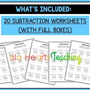 2-Digit Subtraction Worksheets Regrouping l Algorithm l Subtraction Homework l Homeschool Sheets l Subtraction Drills for Kids Math Work image 2