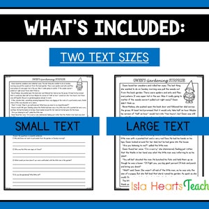 Third Grade Reading Comprehension Passages and Questions Worksheets I ...