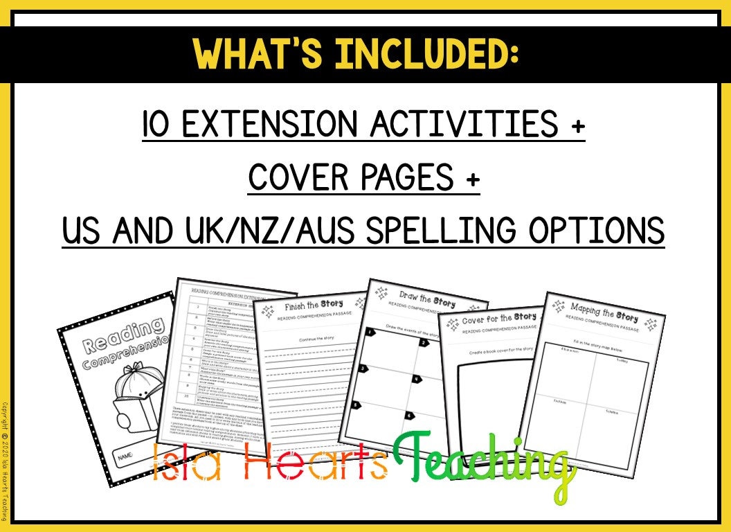 First Grade Reading Comprehension Passages and Questions I ...