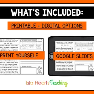 Making Connections Reading Comprehension Passages and Questions - Reading Strategies for Kids - Short Story Reading Worksheets - Homeschool image 4