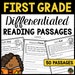 First Grade Reading Comprehension Passages and Questions I ...