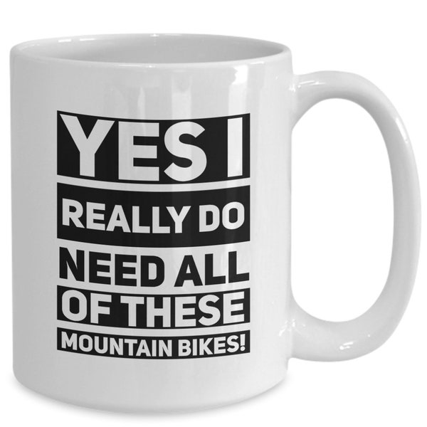 Mountain Bike Coffee Mug for Biking Lover. MTB, Bicycle, All Terrain Bike, Bike Sports, Cycling Gift. Unique Birthday, Christmas Present.