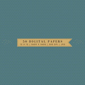 Digital Paper Pack | Geometric Pattern | Green & Blue | Triangles | Regular Grid Design | Regular Pattern | JPG Format | Commercial Use