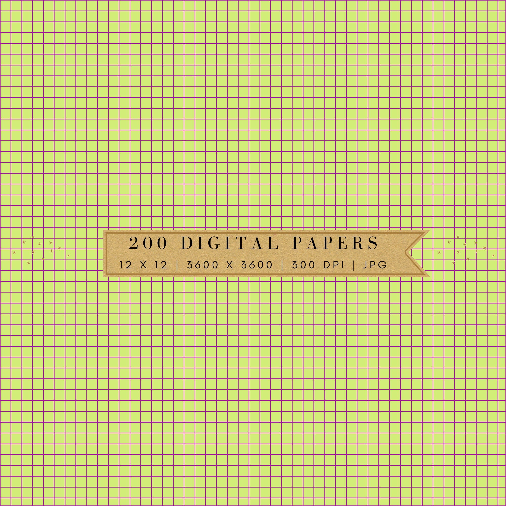 Digital Paper Pack | Commercial Use | Square Grid JPG | Light Green ...