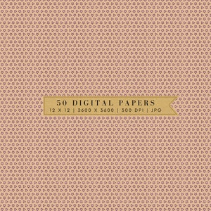 Digital Paper Pack | Interlocking Triangles Pattern | Beige Background | Equilateral Triangles | Star Pattern | JPG | Commercial Use