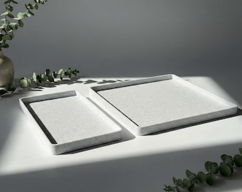 Minimalist Vanity Tray | Modern Catch All Dish | Entryway Key Holder | Small Desk Organizer