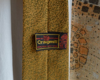 vintage wool tie unique made in scotland pure new wool craigmill necktie