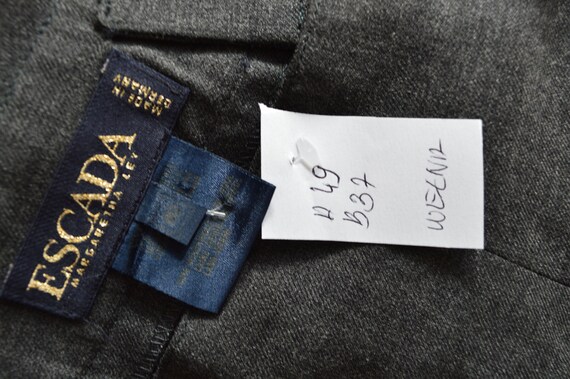 vintage escada shorts gray wool shorts gold butto… - image 3