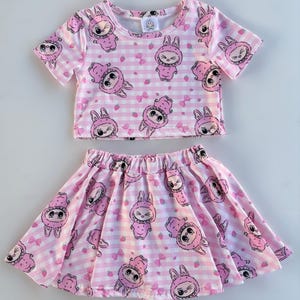 Labubu The Monsters Pink Skirt Set