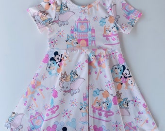 Blue Dog Theme Park Dress