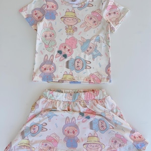 Labubu Pastel Top and Skort Set