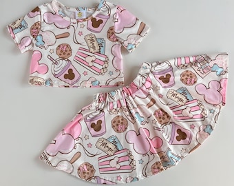 Theme Park Snacks Skirt Set