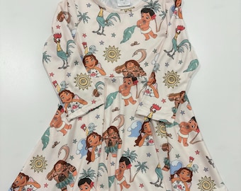Moana 2 Hawaiian Princess Girls Dress