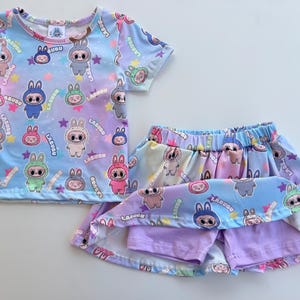 Labubu Top and Skort Set (full length top version)
