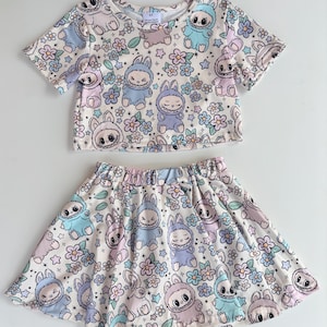 Labubu The Monsters Floral Skirt Set