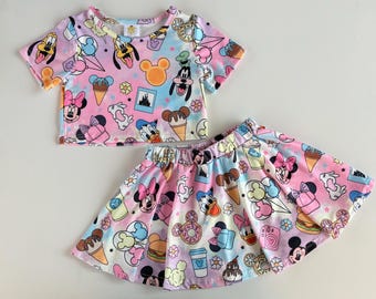 Theme Park Birthday Sweets Skirt Set
