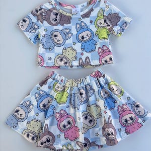 Labubu The Monsters Macaron Skirt Set