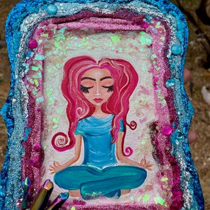Crystalline Body - Zen/Meditation Painting - Mixed Media Canvas Art