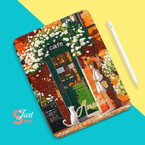 Ipad Air Holder Spring Cafe Ipad Pro Case Protective Cover Ipad Accessories Aesthetic Design for Ipad Pro-9.7&quot; Ipad Air 6-13&quot; Pro 2022-12.9&quot;