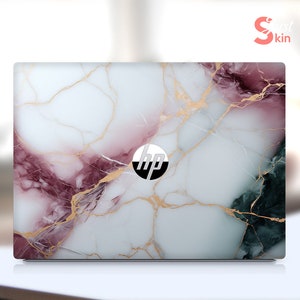 Hp Personal Computer Skin,Gift For Her,Distinctive Marble Texture Vinyl Decal for Spectre Envy Pavilion Victus Omen Zbook Elite Probook