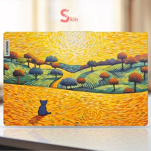 Lenovo Skin 2-In-1 Laptop, Pre-Cut Graduation Gifts Yellow Aesthetic Pattern Vinyl Decal for Legion Yoga Thinkpad Thinkbook Ideapad Series