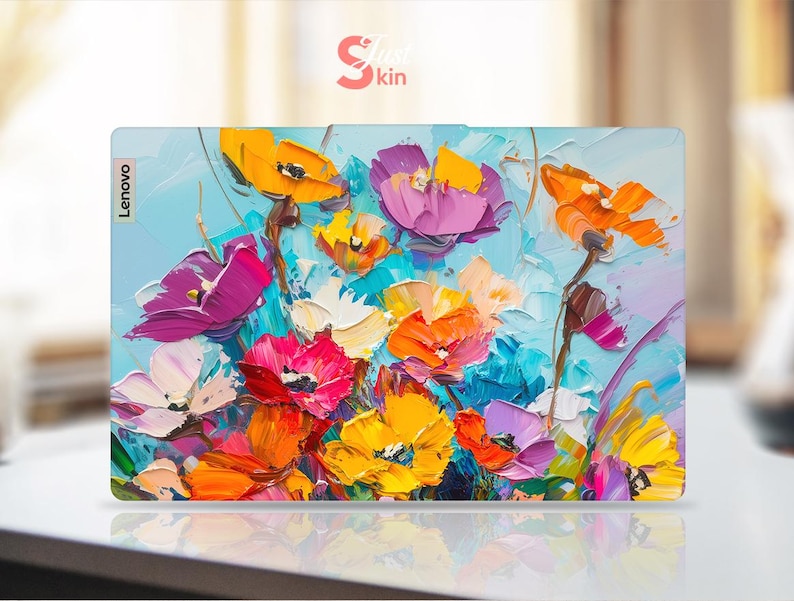 Puede incluir: Una pintura abstracta colorida de flores en tonos de rosa, morado, naranja, amarillo y azul. Las flores est&aacute;n pintadas en un estilo suelto y expresivo, con pinceladas visibles.