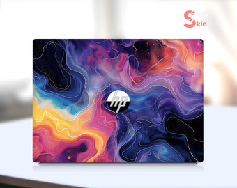 Sticker pour ordinateur portable HP, cadeau de remise des diplômes, autocollant en vinyle abstrait arc-en-ciel pour Spectre Envy Pavilion Victus Omen Zbook Elite Probook