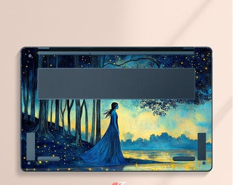 Stickers Asus Zenbook 14 Housse pour ordinateur portable HP 15,6 pouces Macbook Protecteur Sticker femme mélancolique pour Lenovo Thinkbook Dell Inspiron Probook