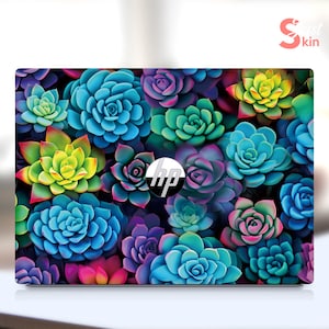 Hp Laptop Skin, Bright Colorful Rose Flowers Personalized Unique Gifts Vinyl Decal for Spectre Envy Pavilion Victus Omen Zbook Elite Probook
