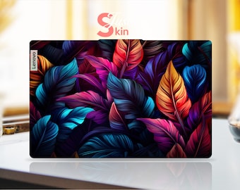 Lenovo Computer Skin, Valentine for Husband Bright Plant Design Handmade Cool Vinyl Decal for Legion Yoga Thinkpad Thinkbook Ideapad Series