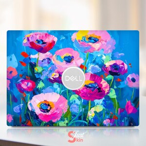 Dell Laptop Skin Custom Purple Flower Pattern Personalized Gift for Dell Latitude Inspiron Vostro Precisio G Series
