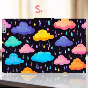 Lenovo Laptop Skin Colorful Cloud Pattern Customizable Gift Vinyl Decal for Legion Yoga Thinkpad Thinkbook Ideapad Series