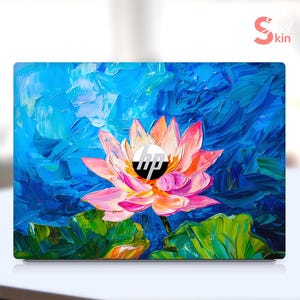 Hp Envy x360 Skin Laptop Accessories Oil Painting Lotus Pattern Vinyl Decal Fits For Spectre Envy Pavilion Victus Zbook Elite Probook Series