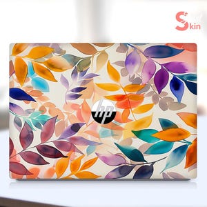 HP Laptop Protective Film Colorful Leaf Pattern Design Unique Gift Vinyl Decal for Spectre Envy Pavilion Victus Omen Zbook Elite Probook
