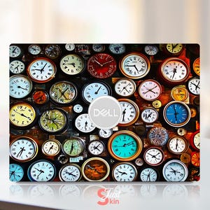 Dell Computer Haut Aufkleber Büro Geschenk für Mann Retro Uhr Design Vinyl Aufkleber für Inspiron Vostro Präzision Serie