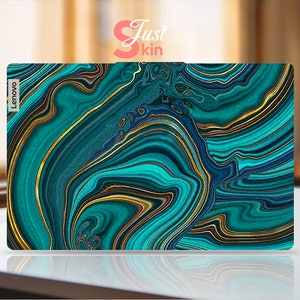 Lenovo Laptop Skin,Thinkpad Skin,Personalized Green Marble Texture Vinyl Decal for Legion Yoga Thinkpad Thinkbook Ideapad Series