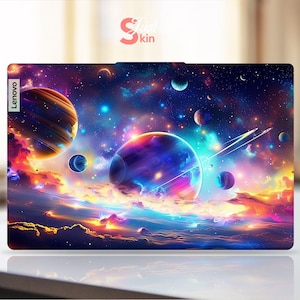 Lenovo Laptop Accessories Outer Space Planet Pattern Personalized Gift Vinyl Decal for Legion Yoga Thinkpad Thinkbook Ideapad Series