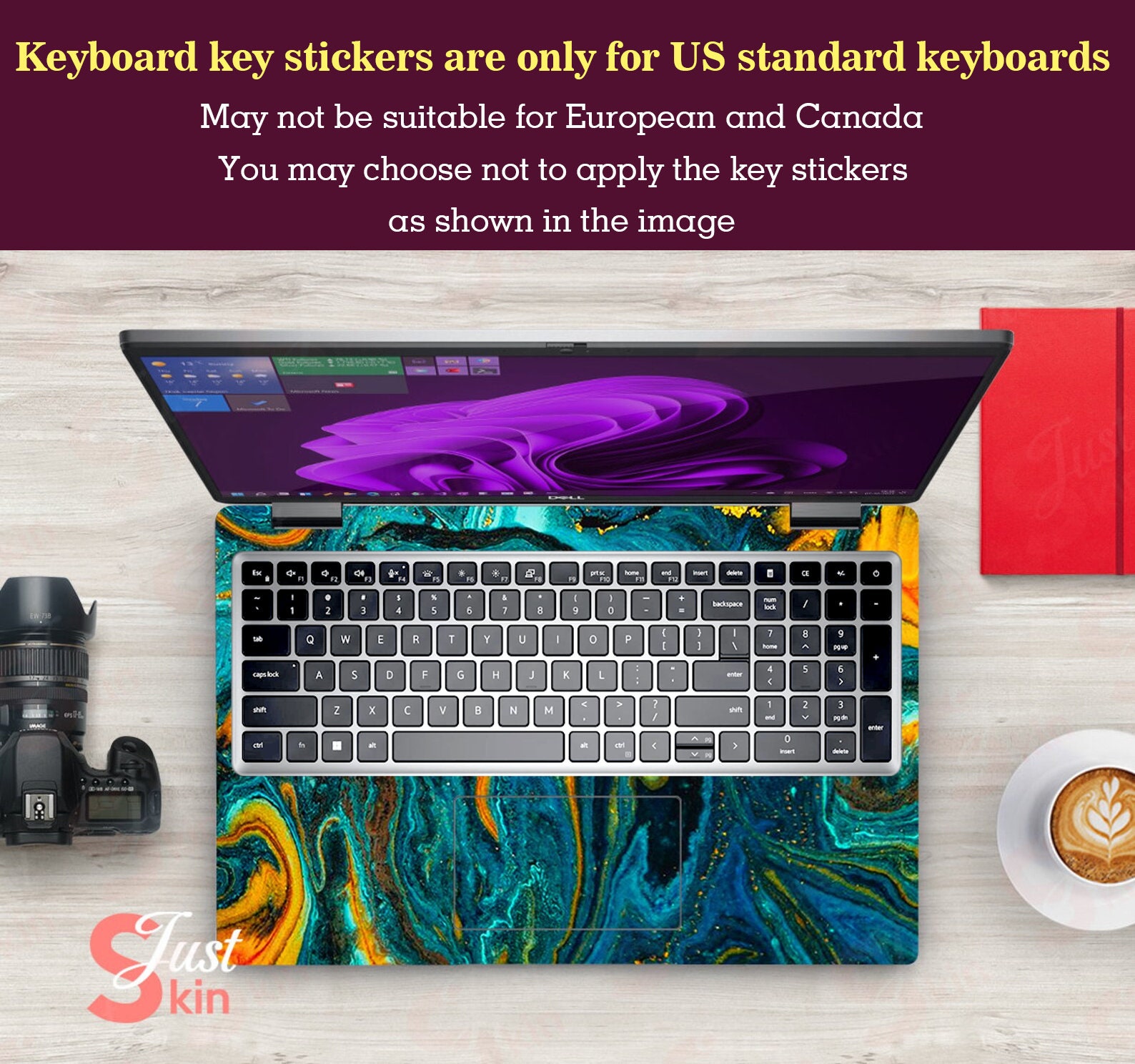 Brushed Aluminum Vinyl Skin Cover For Dell Inspiron 1501 E1505 6400 Laptop Lid