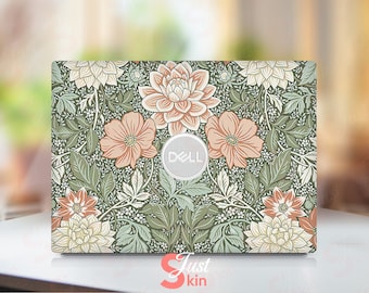 Dell Xps 13 Protective Skin Stickers Customizable Pre-Cut Full Coverage Green Flowers Vinyl Decal Fits Xps Latitude Inspiron Vostro Precisio