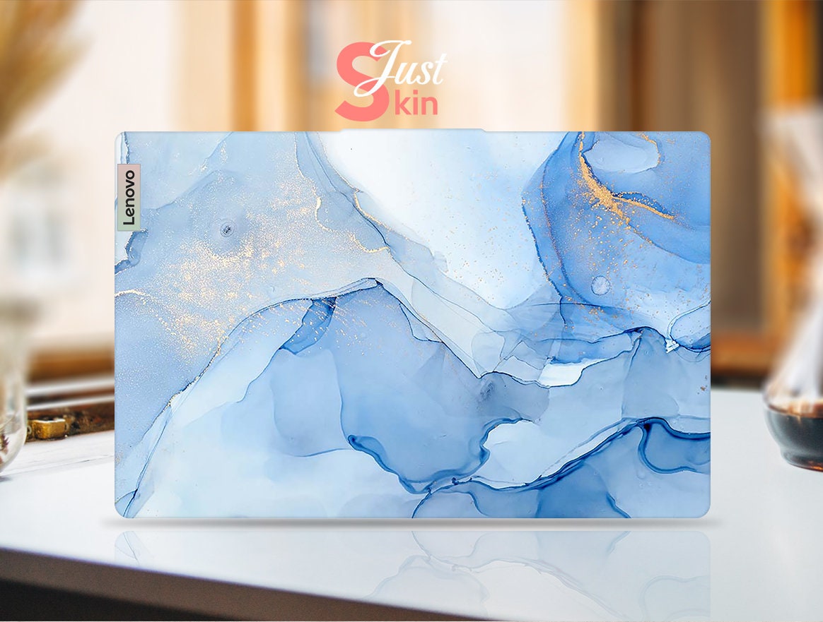 Lenovo Legion Skin Protectant Laptop, Personalized Unique Blue Marble Texture Vinyl Decal For Legion Yoga Thinkpad Thinkbook Ideapad Series