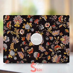 Dell Precisio Skin, motif floral noir prédécoupé personnalisable, excellente idée cadeau Sticker en vinyle compatible avec Xps Latitude Inspiron Vostro Precisio