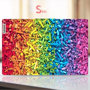 Lenovo Laptop Accessories Colorful Building Blocks Design Personalized Gift Vinyl Decal for Legion Yoga Thinkpad Thinkbook Ideapad Series