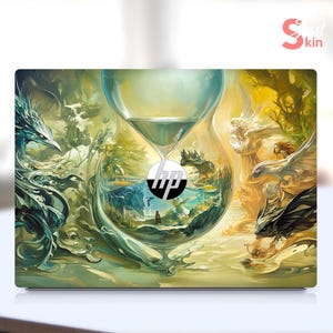 Hp Laptop Protective Skin, Gifts for Men, &quot;Double Dragon Legend&quot; Vinyl Sticker for Spectre Envy Pavilion Victus Omen Zbook Elite Probook