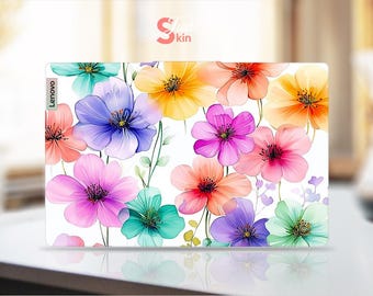 Lenovo Laptop Protective Film Personalized Aesthetic Gift Colorful Floral Pattern for Legion Yoga Thinkpad Thinkbook Ideapad Series
