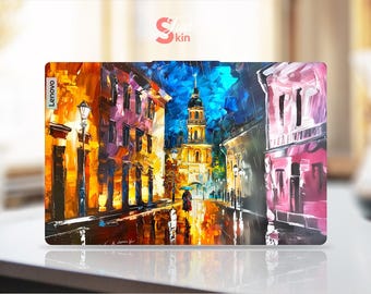 Lenovo Computer Skin Colorful Oil Painting City Pattern Customizable Vinyl Decal for Legion Yoga Thinkpad Thinkbook Ideapad Series