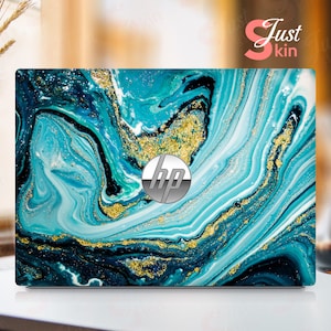 Hp Laptop Skin,Hp Elite X2 Skin,Personalized Green Marble Texture Vinyl Decal for Spectre Envy Pavilion Victus Omen Zbook Elite Probook