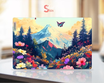 Lenovo Laptop Sticker Protective Film Customizable Exclusive Skin Flower Butterfly Design for Legion Yoga Thinkpad Thinkbook Ideapad Series