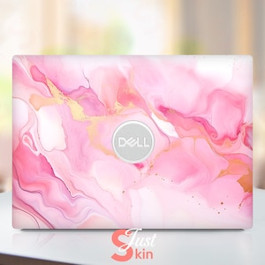 Dell Inspiron 15 3000 Series Skin, Customizable Pink Marble Vinyl Decal Fits Dell Xps Latitude Inspiron Vostro Precisio