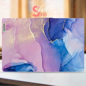 Personalized Lenovo Yoga Slim 7 Skin Pre-Cut Personalized Gift Colored Marble Vinyl Decal for Legion Yoga Thinkpad Thinkbook Ideapad Series